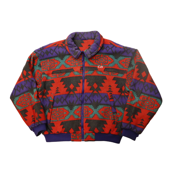 Cébé Other - Vintage Sports CB Southwestern Pattern Fleece Jacket Size L
